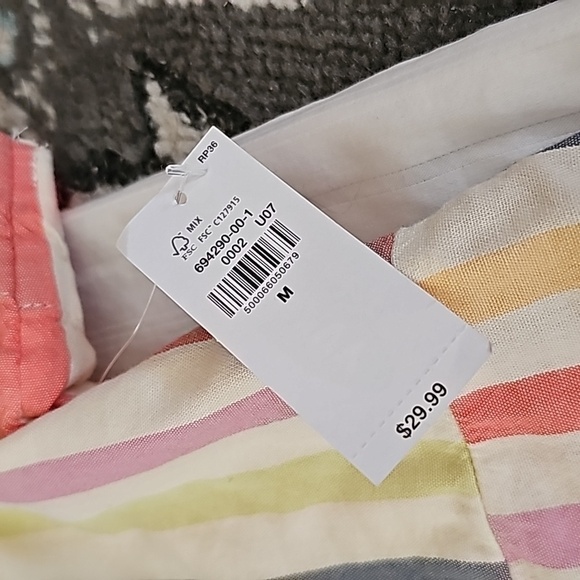 Women’s  Old Navy | Multicolor Striped Tie Front Blouse NWT "K" - Picture 6 of 7